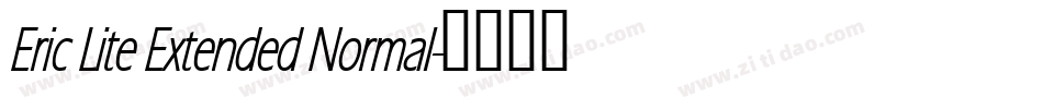 Eric Lite Extended Normal字体转换